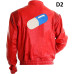 Akira Kaneda Capsule Logo Red Bomber Leather Jacket