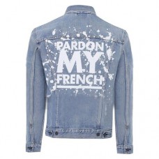 Pardon My French DJ Snake Sky Blue Denim Jacket
