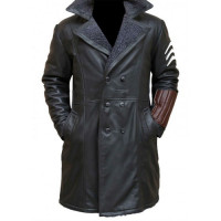 Suicide Squad Captain Boomerang Fur Shearling Leather Coat