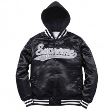 Letterman Casual Drake Black Supreme Hooded Jacket