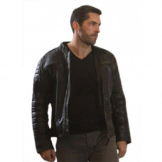 Accident Man Scott Adkins Motorcycle Quilted Black Leather Jacket