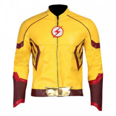 The Flash Keiynan Lonsdale (Kid Flash) Yellow Costume Leather Jacket