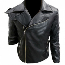 Mad Max Road Warrior Rockatansky Biker Black Leather Jacket