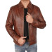 Mens Top Tom Cruise USAAF G1 Removable Fur Collar Multiple Patches Aviator Pilot Bomber Leather Jacket