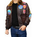 Men's Tom Cruise Top Gun Movie Maverick Black/Brown Leather Jacket