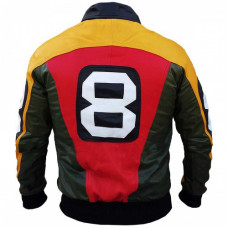8 Ball Seinfeld David Puddy Bomber Leather Jacket