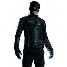 Gotham Bruce Wayne Quilted Shoulders Black Leather Jacket
