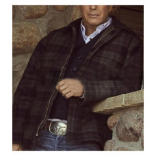 Yellowstone Outfits Kevin Costner Plaid Jacket