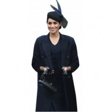 Princess Meghan Markle Duchess of Sussex Blue Cotton Trench Coat