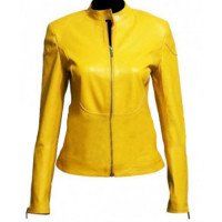 Megan Fox Teenage Mutant Ninja Turtles April O'Neil Yellow Biker Leather Jacket
