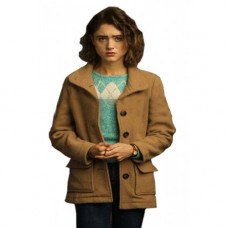 Stranger Things S3 Nancy Wheeler Brown Wool Jacket 
