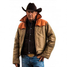Yellowstone Kevin Costner (John Dutton) Leather  Jacket And Vest 