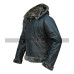 Men's B3 Raf Sheepskin Fur Shearling Black Leather Jacket
