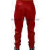 Men Quilted Casual Varsity College Baseball (Pants) Red Bomber Leather Jacket