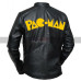 Men's Biker Gaming Costume Pac Man Black Leather Jacket