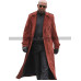 Men's Samuel Jackson John Shaft 2 Red Suede Leather Trench Coat