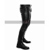 Men's Motorcycle Quilted Style Black Biker Leather Pants 