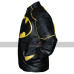 Batman Yellow Stripes Motorcycle Black Biker Leather Jacket