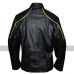 Batman Yellow Stripes Motorcycle Black Biker Leather Jacket
