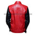 Justin Bieber Classy Slim Fit Red And Black Leather Jacket