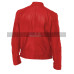 Cafe Racer Red Motorcycle Vintage Biker Men Red Distressed Leather Jacket