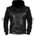 Cheddar Keanu Method Man Black Hooded Leather Jacket
