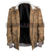 Ghost in the Shell Batou Fur Collar Shearling Bomber Leather Jacket