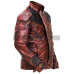 Guardians of Galaxy 2 Star Lord Distressed Maroon Costume Leather Jacket