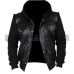 Cheddar Keanu Method Man Black Hooded Leather Jacket