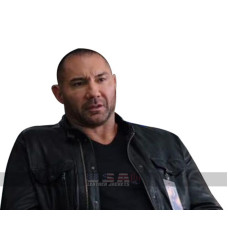 JJ My Spy Dave Bautista Black Leather Jacket