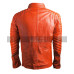 Superman Smallville Shield Blood Red Leather Jacket