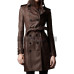 Stana Katic Castle Kate Beckett Brown Trench Leather Coat