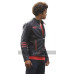 Power Rangers RPM Eka Darville Red Stripes Black Leather Jacket