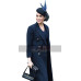 Princess Meghan Markle Duchess of Sussex Blue Cotton Trench Coat