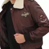 Mens Pierson Bomber Jacket With Shearling Collar