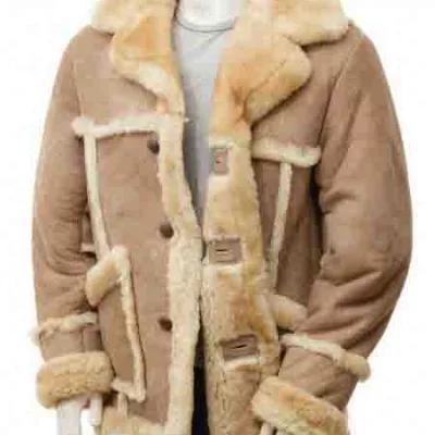 Mens Sheepskin Leather Coat