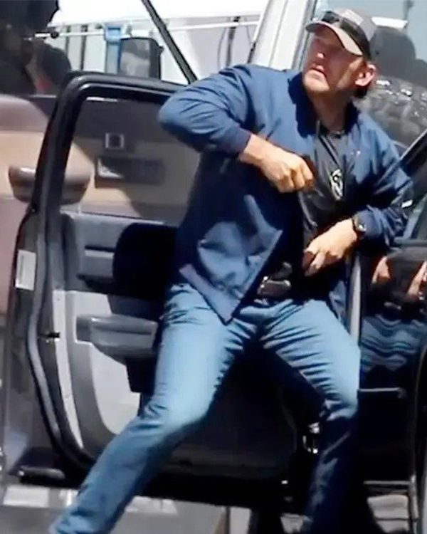 The Terminal List Chris Pratt Blue Jacket