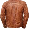 Dark Brown Quilted Motorcycle Jacket