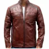 Men's Brown Cafe Racer Jacket