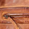 Dark Brown Quilted Motorcycle Jacket